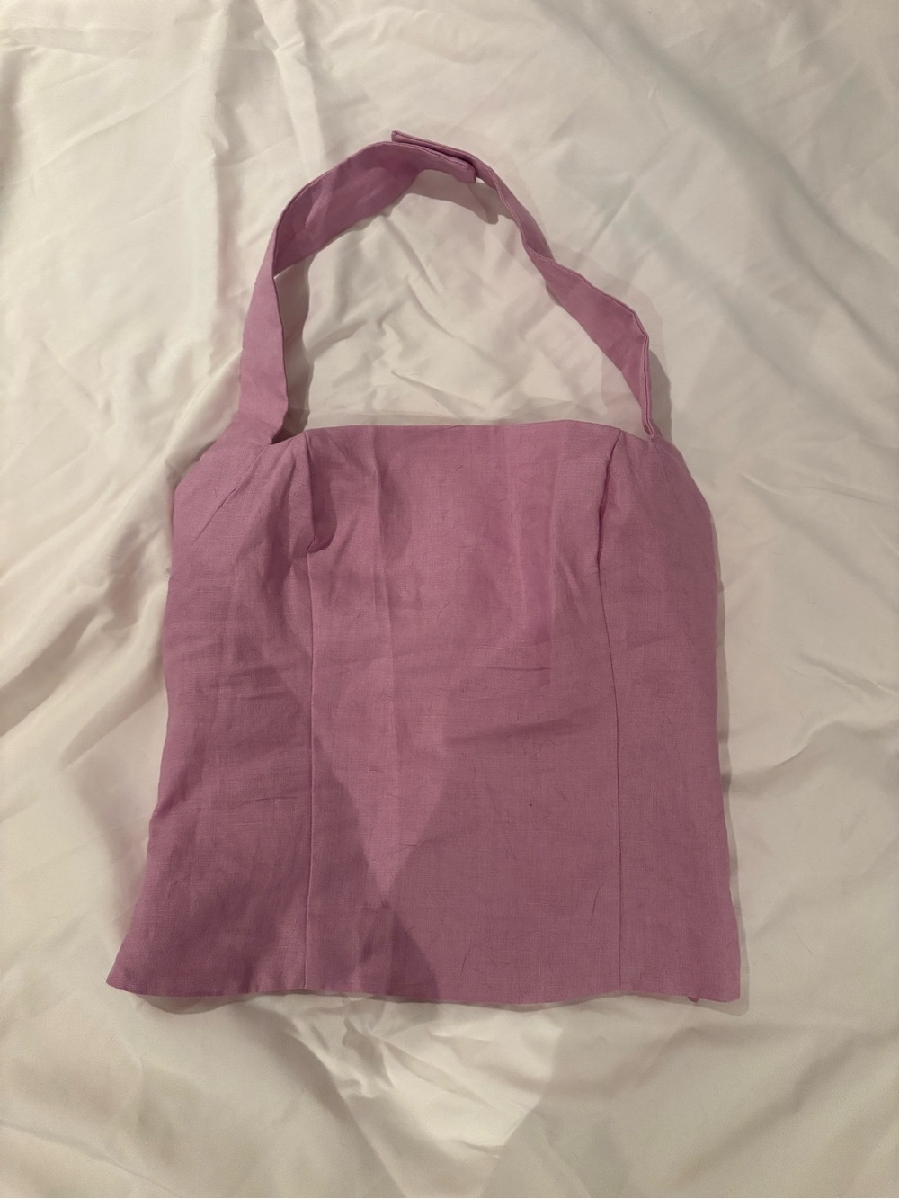 Aritzia Wilfred Lilac Whisper Halter Top